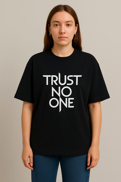 Trust No One Unisex Terry Oversized Tee