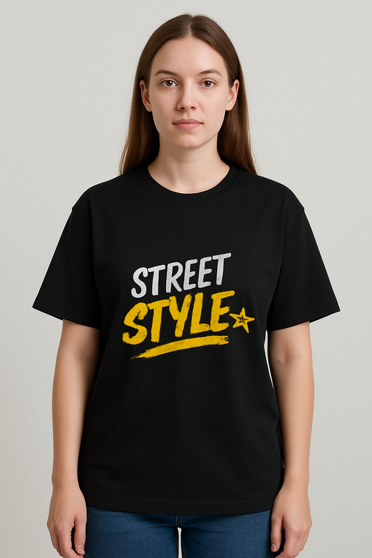 Street Style Unisex Terry Oversized Tee