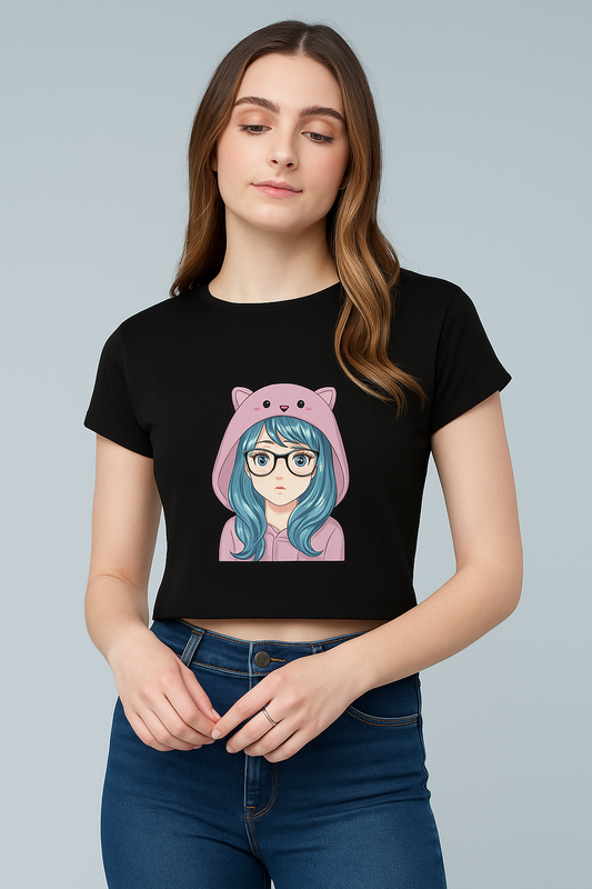 Cute Anime Girl Classic Crew T-shirt