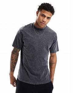 Plain Unisex Acid Wash Oversized T-shirt