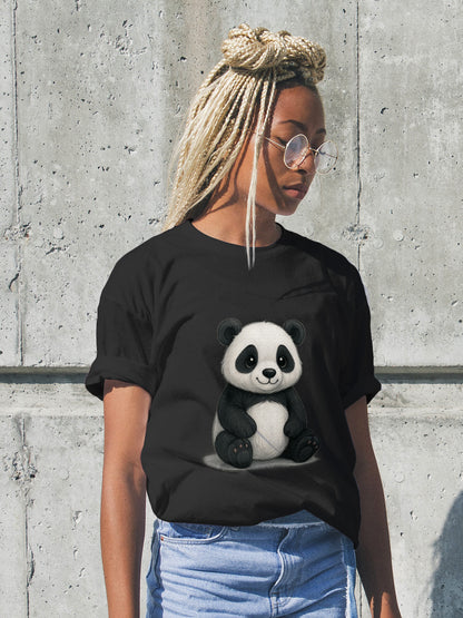 Cute Panda Classic Crew T-shirt