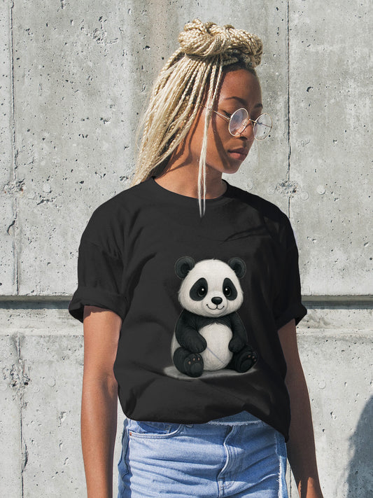 Cute Panda Classic Crew T-shirt
