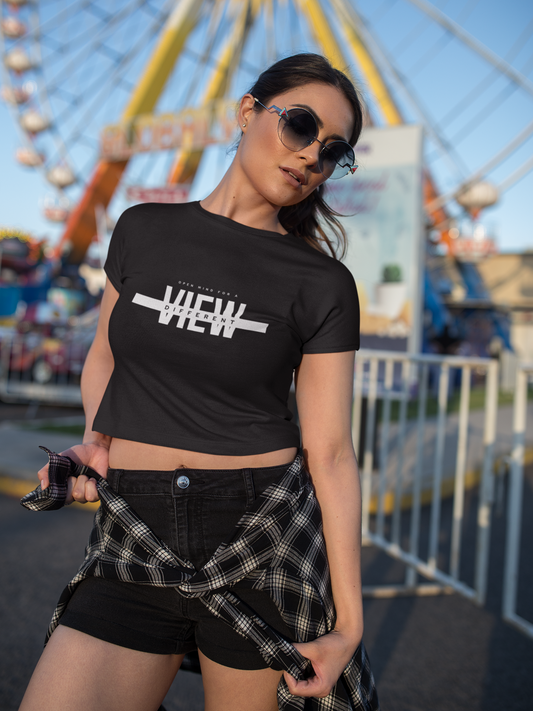 Open Mind ViewTypographic Crop Top